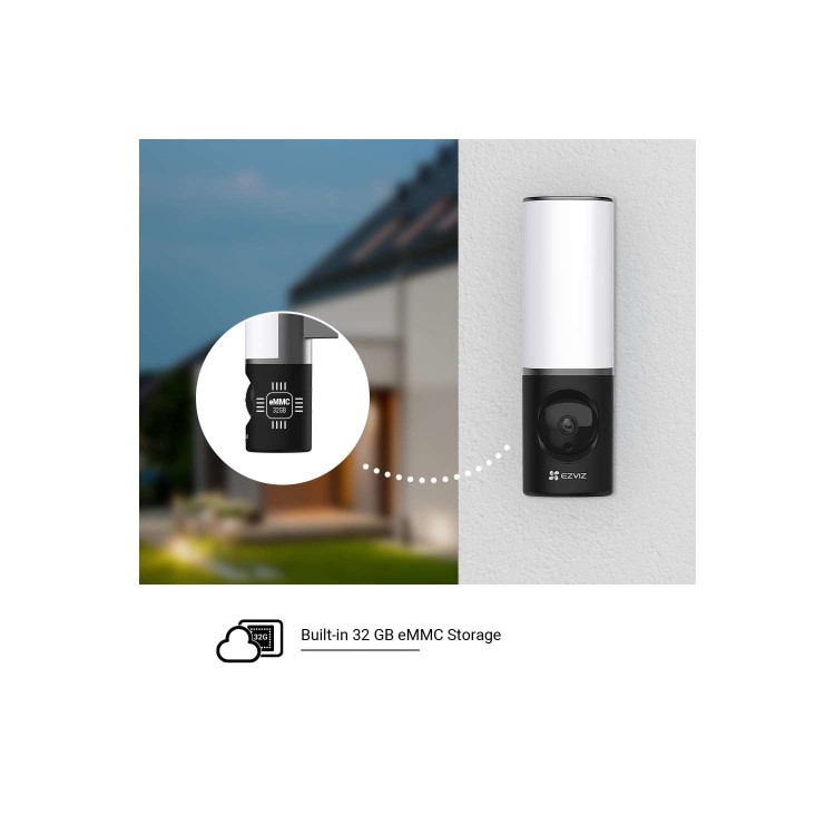 EZVIZ LC3 2K Smart Security Outdoor Wall-light PTZ Camera