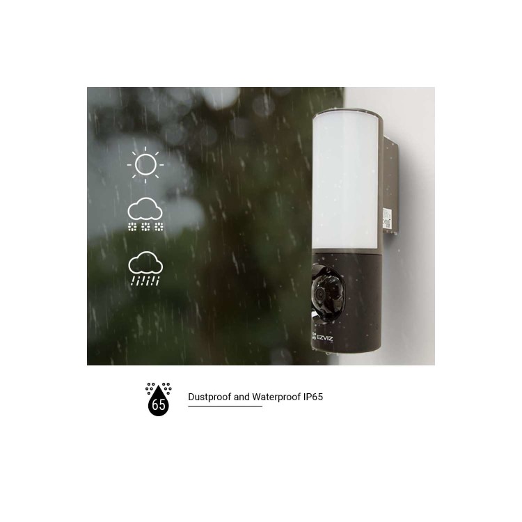 EZVIZ LC3 2K Smart Security Outdoor Wall-light PTZ Camera
