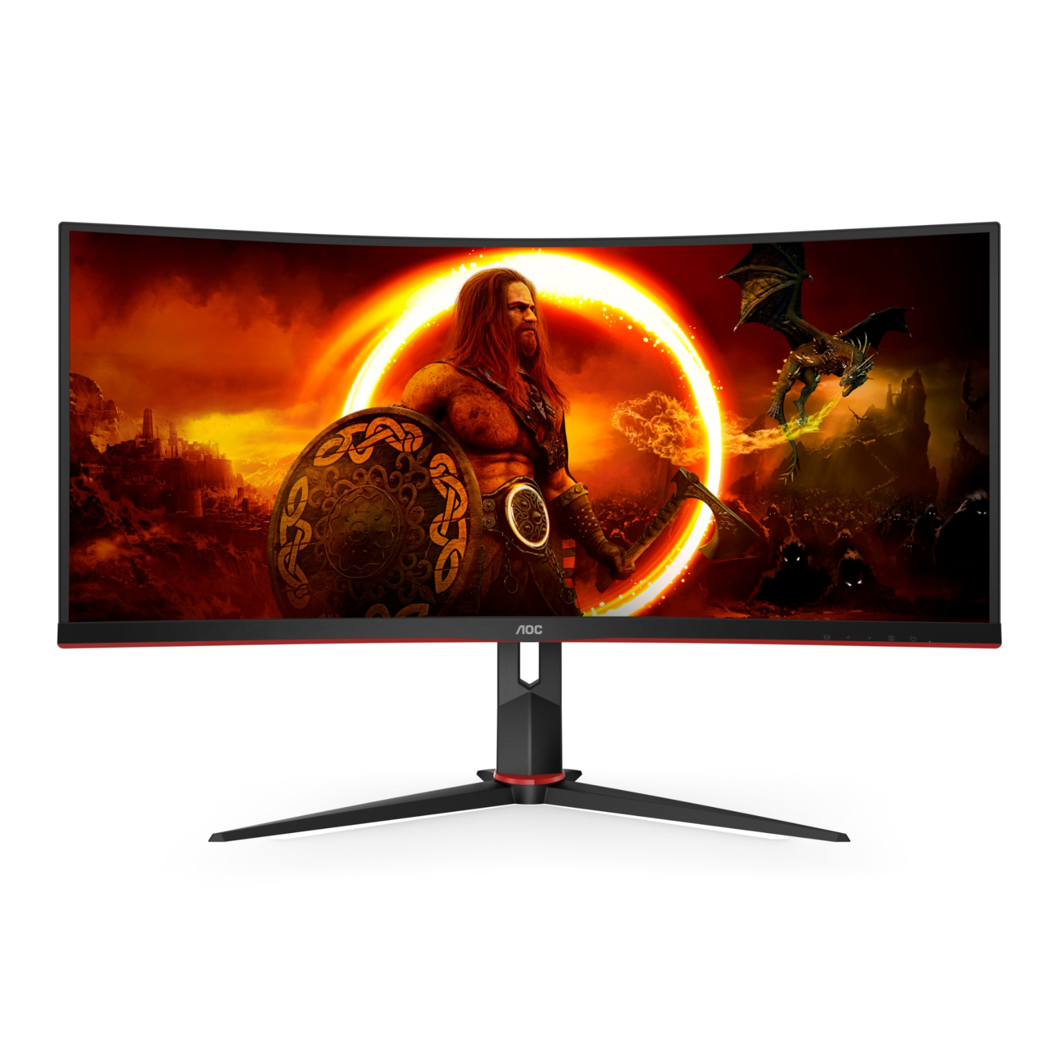 AOC G2 CU34G2XP 34 VA WQHD 180Hz 1ms UltraWide Curved Gaming Monitor