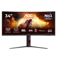 AOC G4 34" Fast VA WQHD 180Hz 0.5ms Curved Gaming Monitor