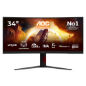 CU34G4ZCA AOC G4 34" Fast VA WQHD 250Hz 0.3ms Curved Gaming Monitor