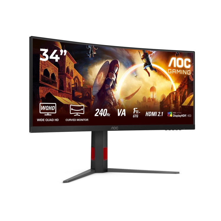 AOC G4 CU34G4Z 34" Fast VA WQHD 240Hz 0.5ms Curved Gaming Monitor
