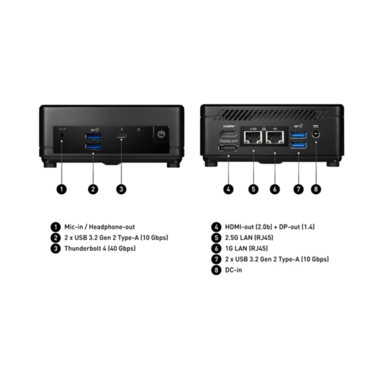 MSI Cubi 5 12M Intel Core i5-1235U 8GB RAM 512GB SSD Windows 11 Pro Mini Desktop PC