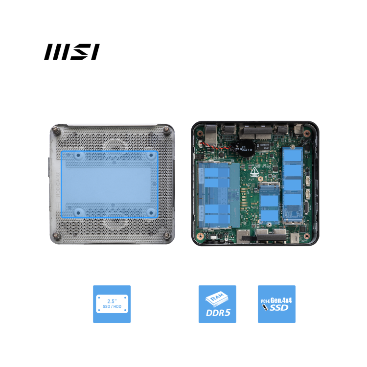 MSI Cubi NUC 1M SFF Intel Core i5 120U 14th Gen Barebone PC