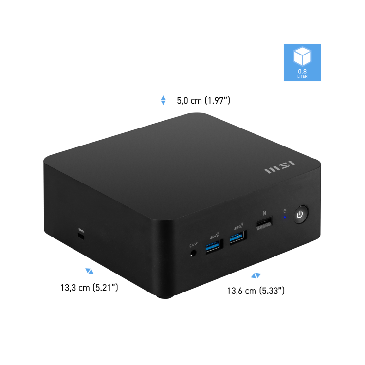 MSI Cubi NUC 1M SFF Intel Core i5 120U 14th Gen Barebone PC