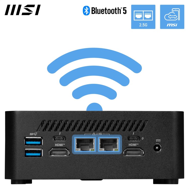 MSI Cubi NUC 1M SFF Intel Core 5 120U 16GB RAM 512GB SSD Windows 11 Pro Mini PC