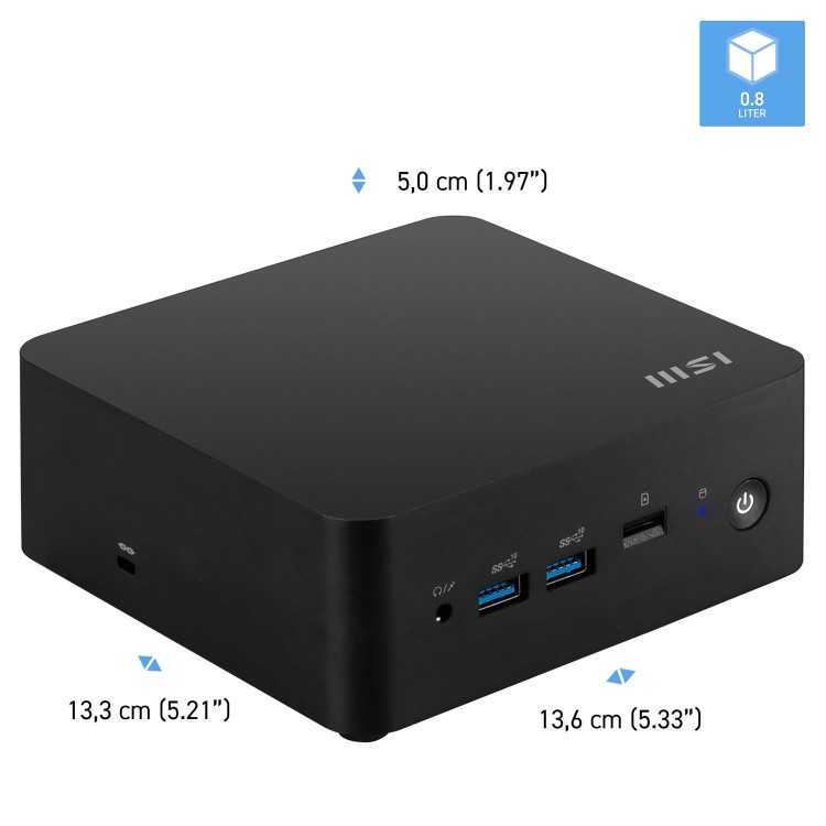 MSI Cubi NUC 1M SFF Intel Core 5 120U 16GB RAM 512GB SSD Windows 11 Pro Mini PC