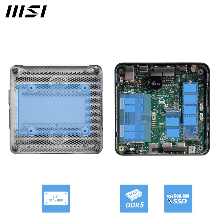 MSI Cubi NUC 1M SFF Intel Core 5 120U 16GB RAM 512GB SSD Windows 11 Pro Mini PC