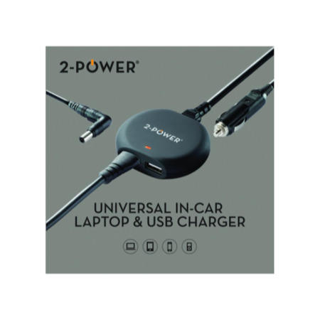 2 Power Universal 90W Laptop In-Car Charger