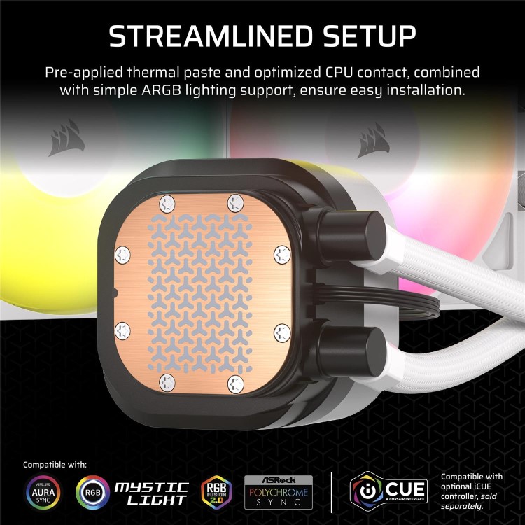 CORSAIR NAUTILUS 240 ARGB, 240MM RADIATOR, LIQUID CPU COOLER