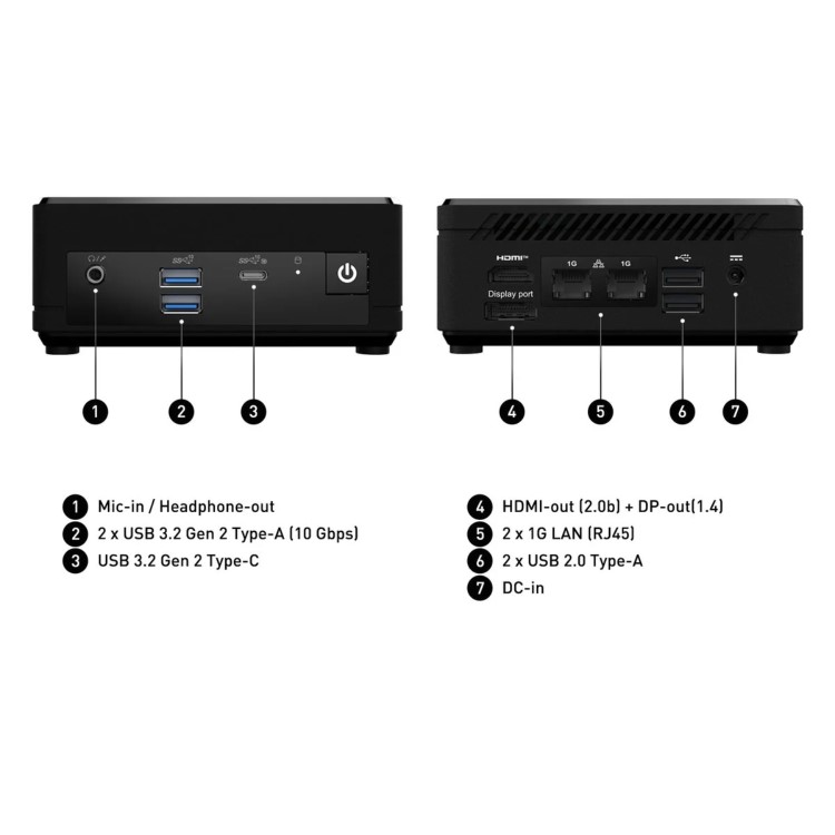 MSI Cubi N ADL S Intel N100 Mini Barebone PC