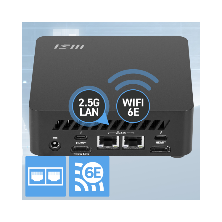 MSI Cubi NUC AI 1UMG SFF Intel Core Ultra 7 155H Mini Barebone PC