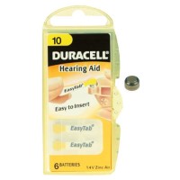 Duracell DA10 1.4v Hearing Aid Battery 1 x 6 Pack