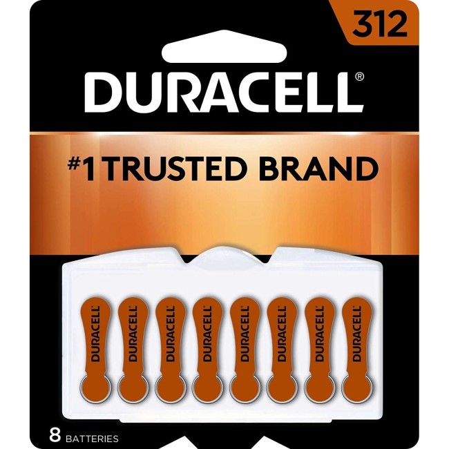 Duracell DA312B8 1.4V Hearing Aid Battery 1 x 8 Pack
