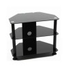 GRADE A1 - MMT Tempered Glass TV stand up to 26&quot; screens Max screen weight 30kg Three shelves with Cable management