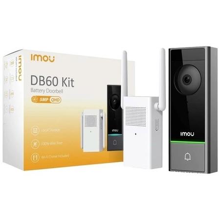 IMOU 5MP 2K Built In Spotlight AI Human Detection 2 Way Audio Outdoor Battery Doorbell