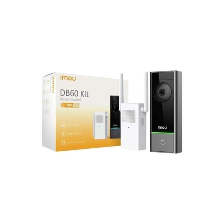 IMOU 5MP 2K Built In Spotlight AI Human Detection 2 Way Audio Outdoor Battery Doorbell
