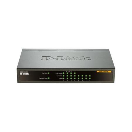 D-Link POE 8 x 10/100 RJ45 Port Desktop Switch with 4 Ports 53w