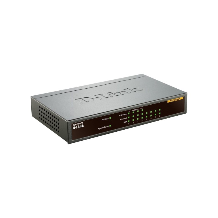 D-Link POE 8 x 10/100 RJ45 Port Desktop Switch with 4 Ports 53w