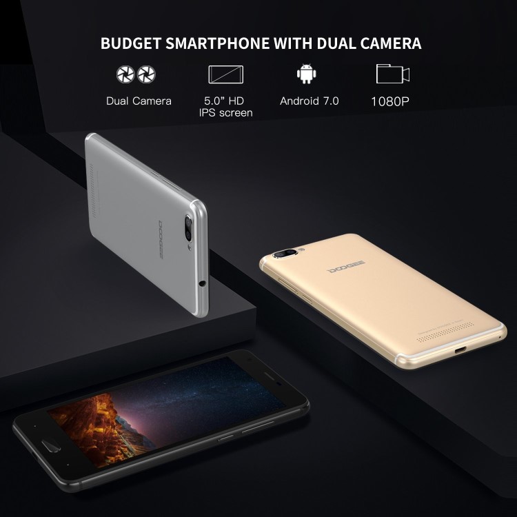 Doogee X20L Gold Dual SIM 5" 16GB 4G Unlocked & SIM Free