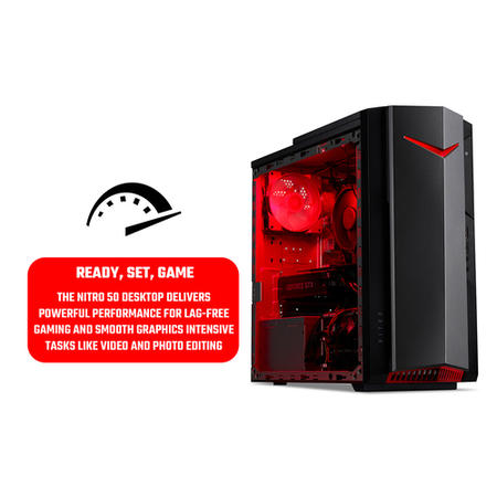 Refurbished Acer Nitro Intel Core i5-10400F 8GB 1TB GTX 1650 Windows 10 Gaming Desktop