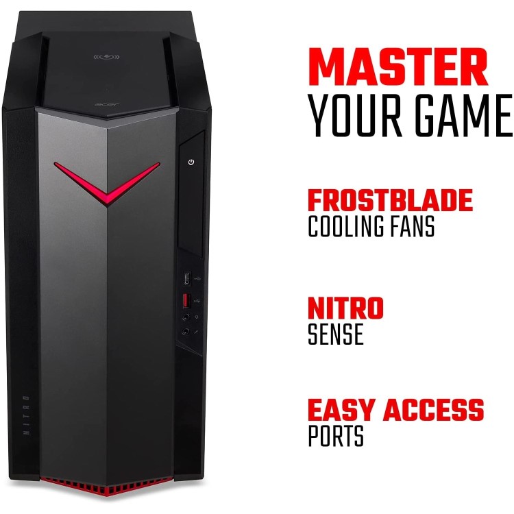 Acer Nitro N50-640 Core i5-12400 8GB 512GB SSD + 1TB HDD GeForce GTX 1660 Super Windows 11 Gaming PC