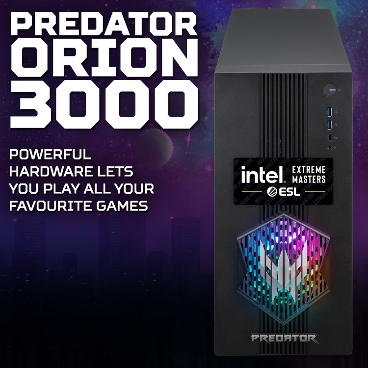 Acer Predator PO3-665 Intel Core i5-14400F 16GB RAM 512GB SSD RTX 5060 Windows 11 Gaming PC