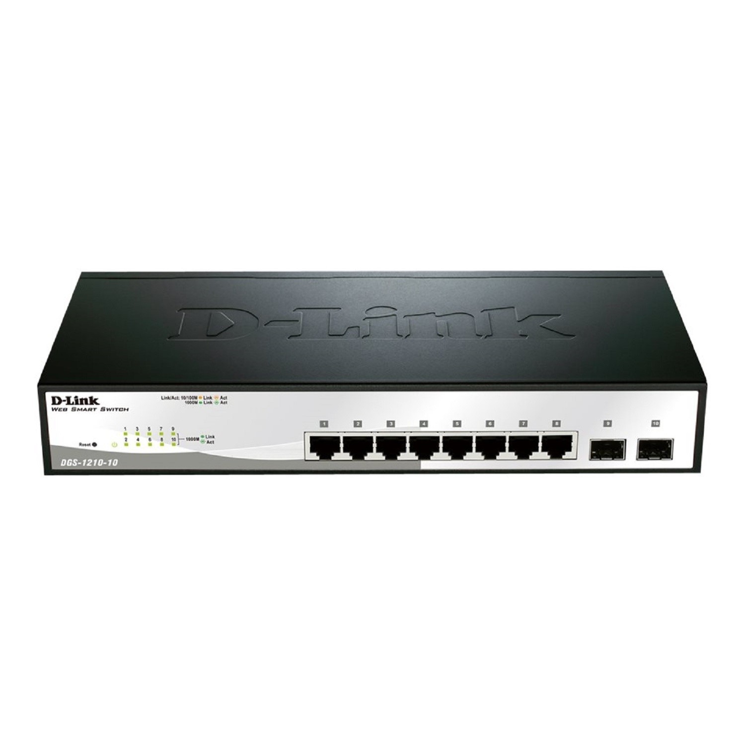 D DGS 1210 10 Port 8 x 10 100 1000 + 2 x SFP L2 Rack Mountable Managed Network Switch