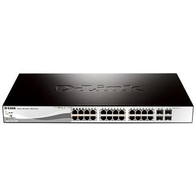D 28 Port Gigabit PoE Smart Managed Switch including 4 Combo Ports