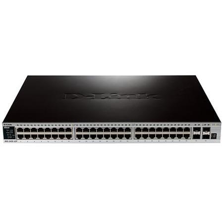 xStack 48-port 10/100/1000 L2+ Stackable PoE Switch plus 4x10GE SFP+