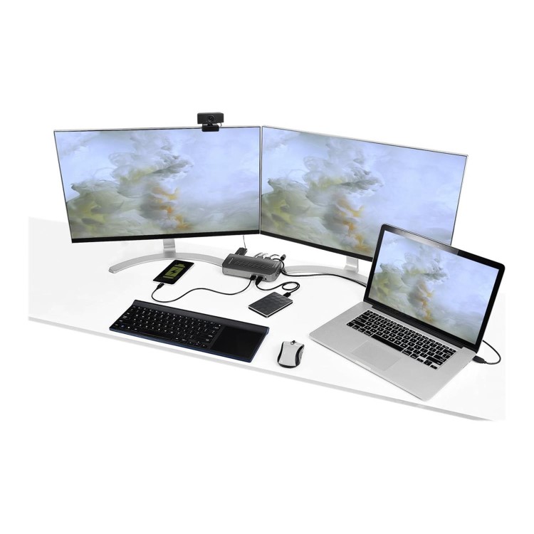 Startech Universal Hybrid Dock  USB Type-C & USB Type-A  Dual 4K 60Hz HDMI & DisplayPort