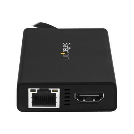Startech USB C HDMI Multiport adapter - 2x USB 3.0 Ports - GbE - 60W PD - external video adapter - black 