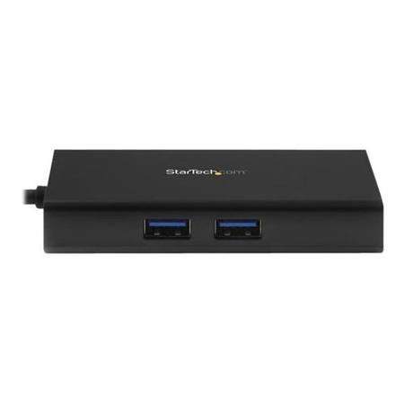 Startech USB C HDMI Multiport adapter - 2x USB 3.0 Ports - GbE - 60W PD - external video adapter - black 
