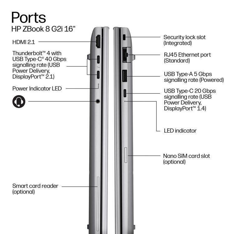HP Z8G2I16 U9-386H 16IN 64GB 1TB Laptop