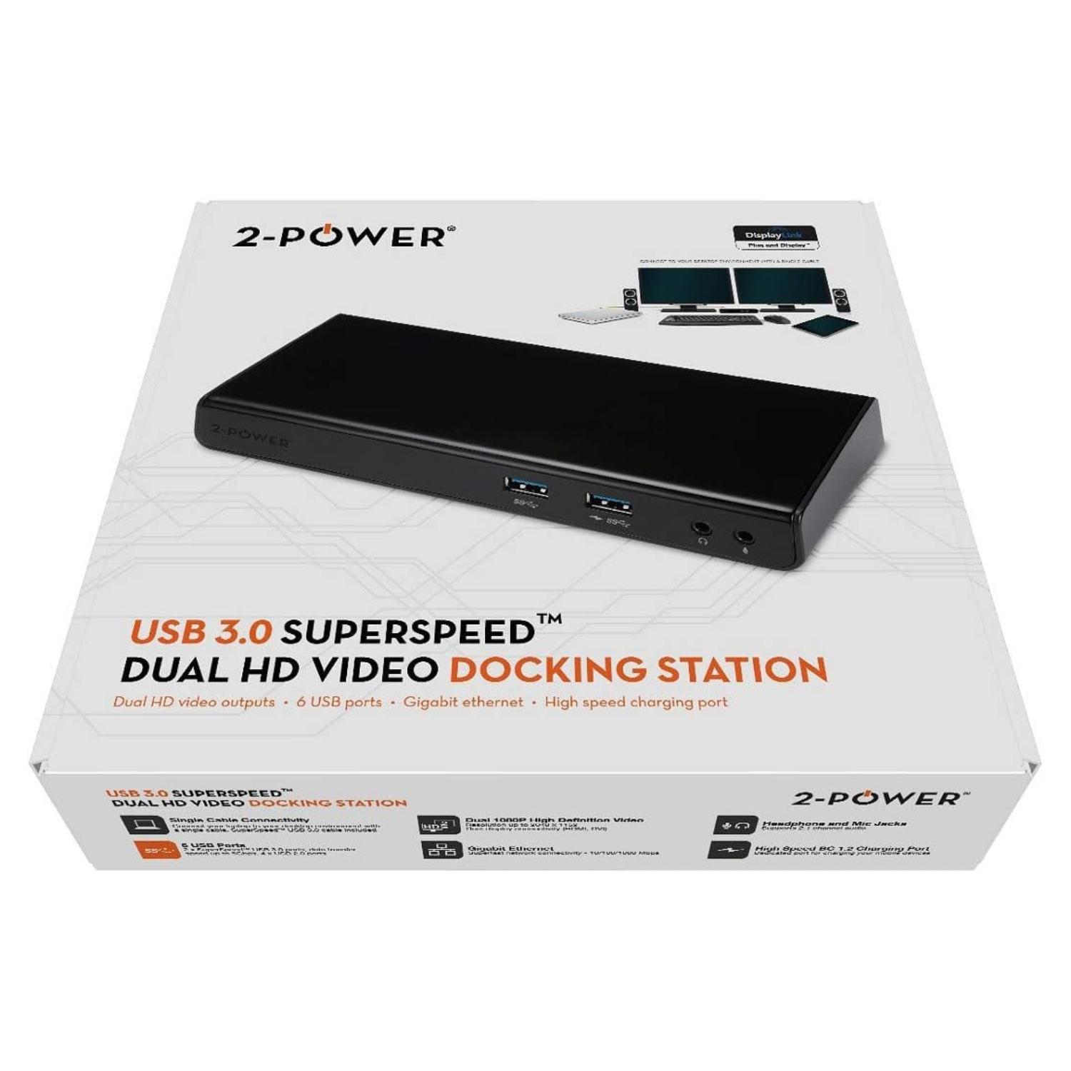 2-Power Dual Display Docking Station - Laptops Direct