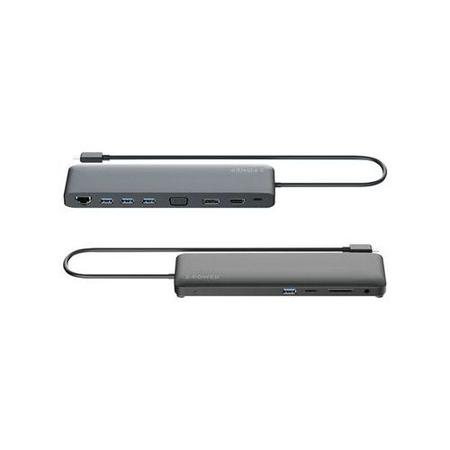 Box Opened 2-POWER USB-C DP1.2 Triple Display Mini Docking Station