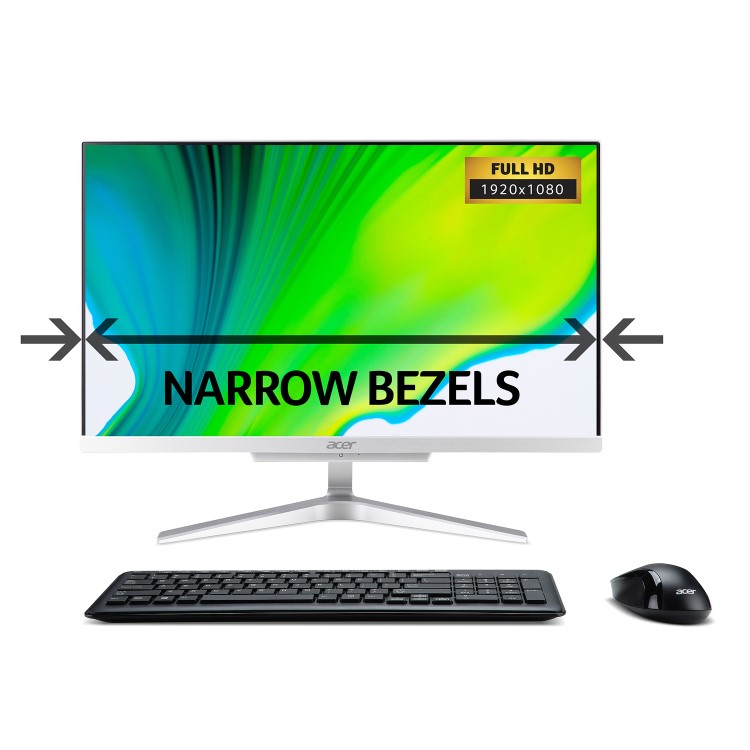 Acer Aspire AMD A9-9425 8GB 1TB HDD + 256GB SSD 23.8 Inch Windows 10 All-in-One PC