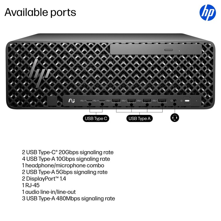 HP Z2 SFF G1i Intel Core Ultra 7 265 32GB RAM 1TB SSD RTX Pro 2000 Blackwell Windows 11 Pro Workstation PC