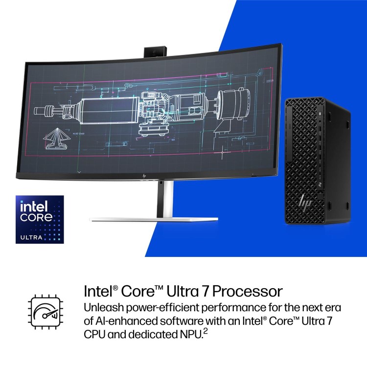 HP Z2 SFF G1i Intel Core Ultra 7 265 32GB RAM 1TB SSD RTX Pro 2000 Blackwell Windows 11 Pro Workstation PC