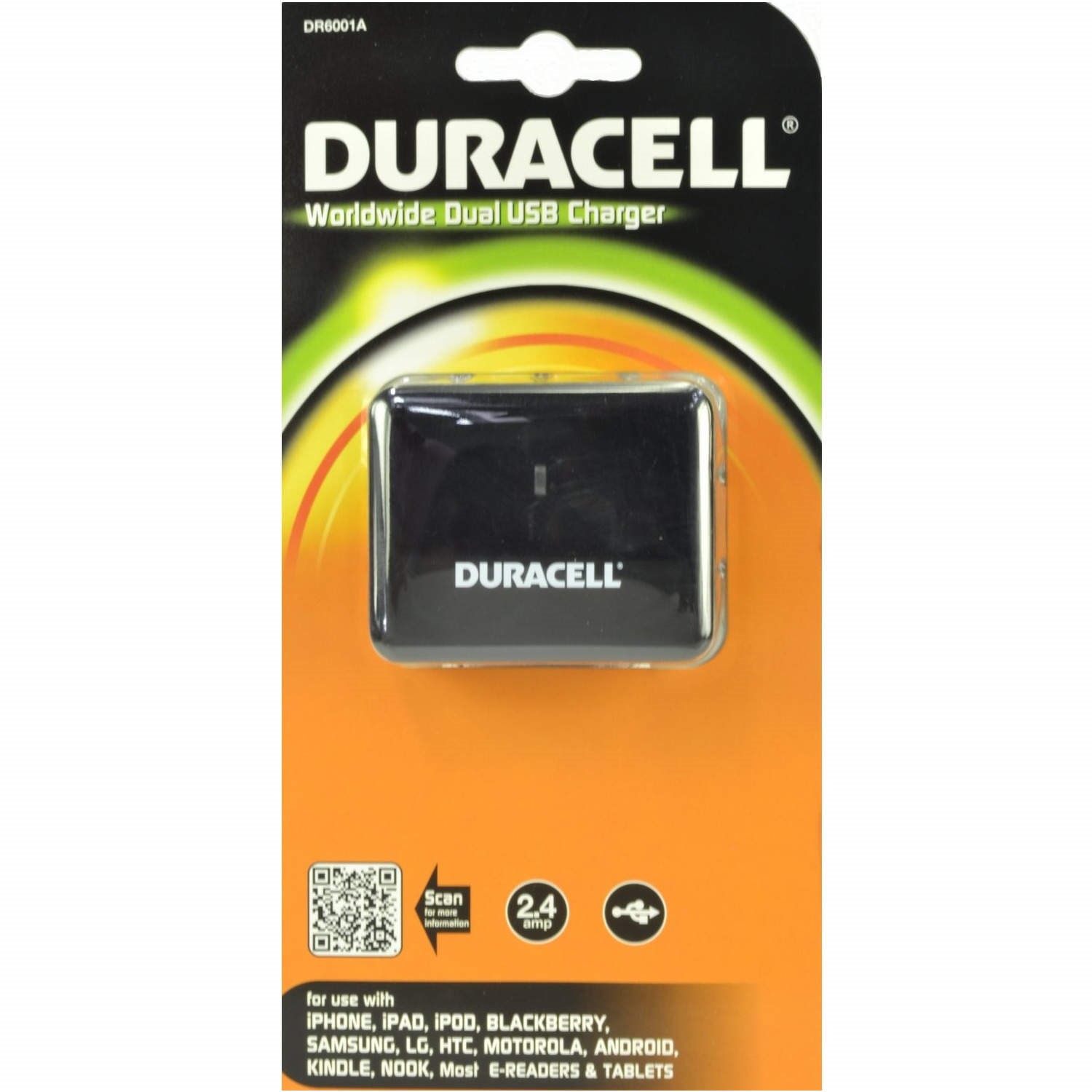 Duracell Power Charger Dual USB 2.4A & 1A Charger Laptops Direct