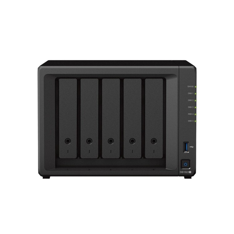 Synology DiskStation DS1522+ 8GB RAM with 30TB Installed Storage 5 Bay SATA Desktop NAS