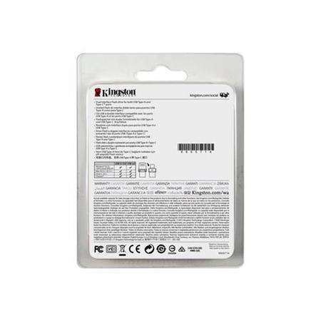 Kingston DataTraveler MicroDuo 64GB USB Type C Flash Drive