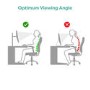 Dual Monitor Arm for Monitors up to 32 inch & Laptop/Tablet Shelf
