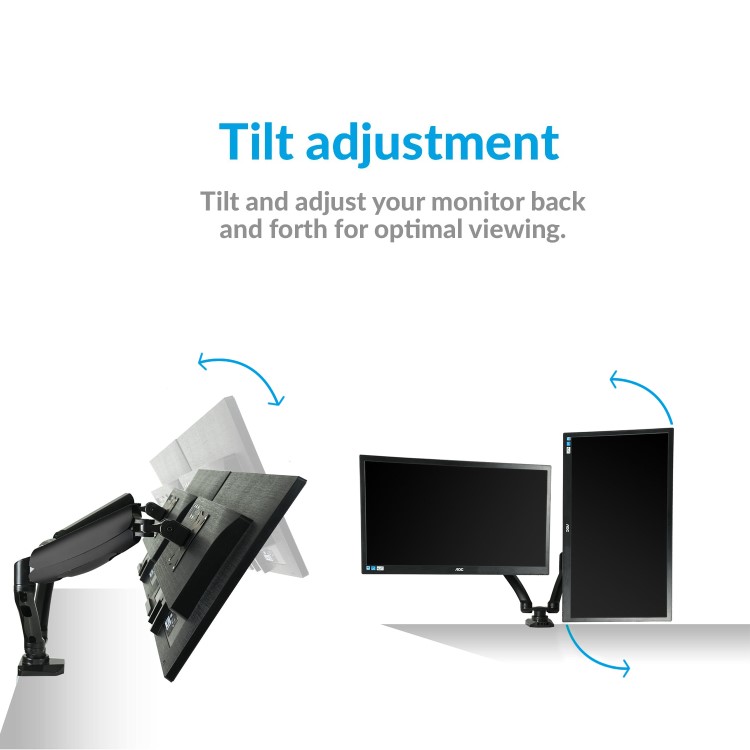 GRADE A2 - Dual Monitor Arms for monitors up to 27 inch