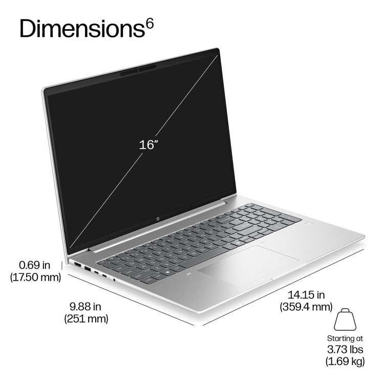 HP ProBook 4 G2i 16 AI PC Intel Core 7 16GB RAM 512GB SSD 16 Inch Windows 11 Pro Laptop