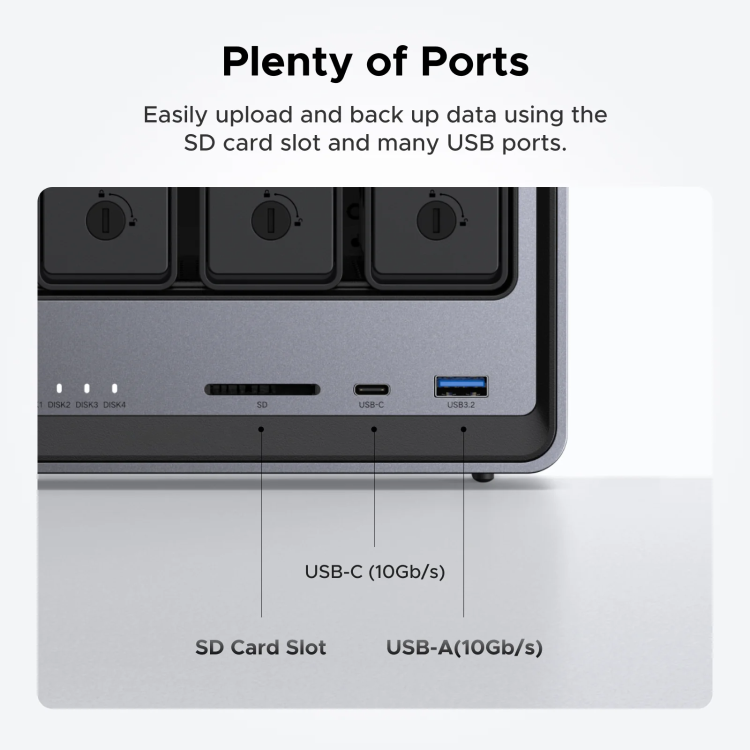UGREEN NASync DXP4800 8GB RAM 4 Bay SATA Desktop NAS Expansion Enclosure
