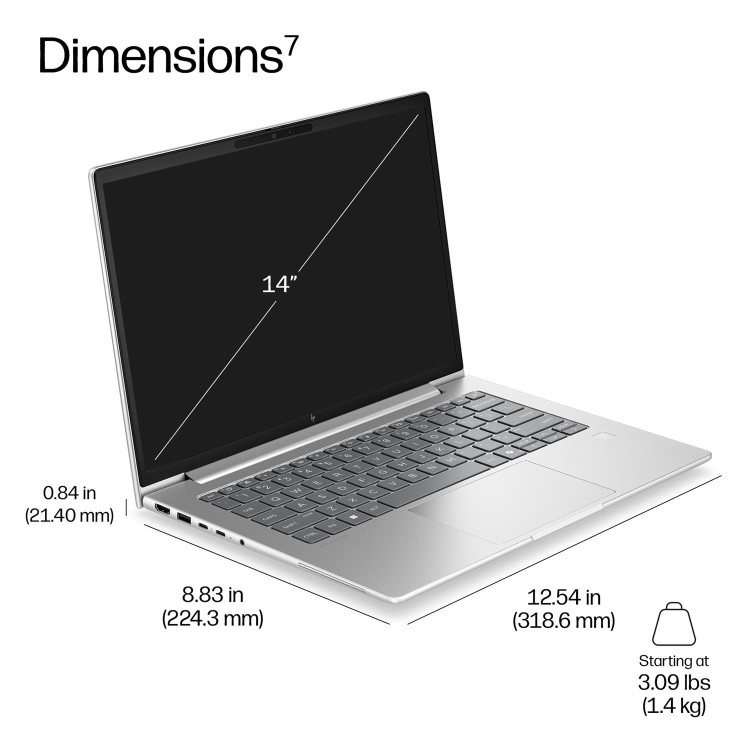 HP EliteBook 6 G2a AMD Ryzen 7 16GB RAM 512GB SSD 14 Inch Windows 11 Pro Laptop