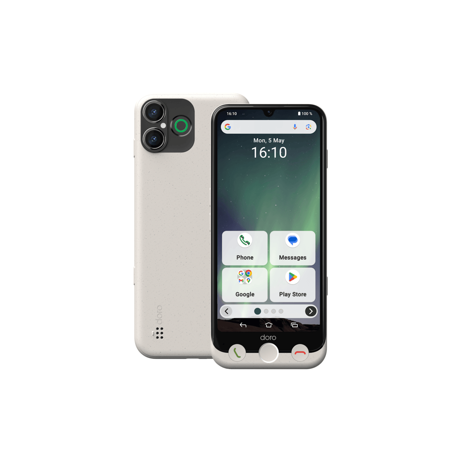 Doro Aurora A30 Bone 6.1 128GB 4G Unlocked & Sim Free Smartphone White, Laptops Direct - Doro-8905