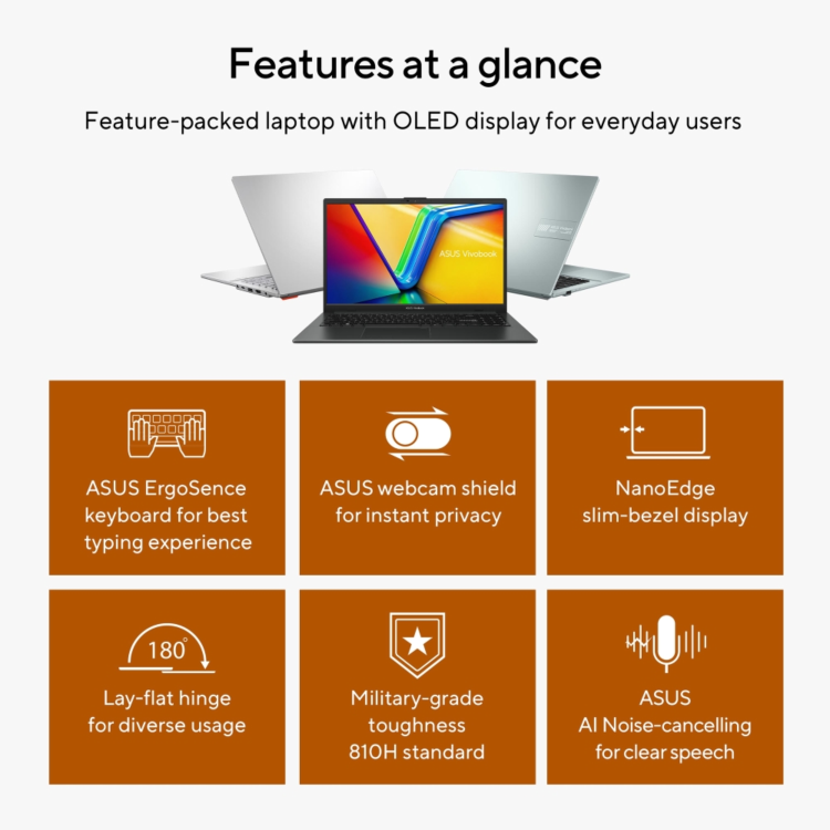 ASUS Vivobook Go 15 AMD Ryzen 3 8GB RAM 128GB SSD 15.6 Inch Windows 11 Home in S mode Laptop