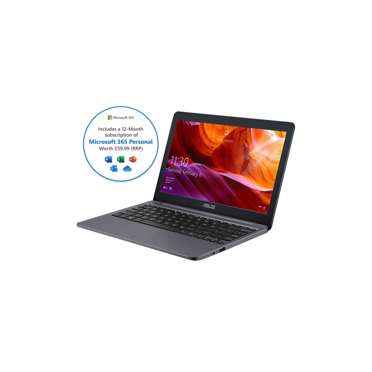 Asus VivoBook Intel Celeron N4000 4GB 64GB SSD 11.6 Inch Windows 10 S Home Laptop